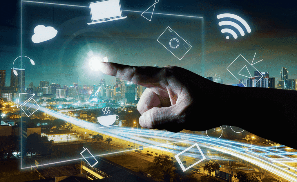 um dedo apontado para a cidade de são paulo