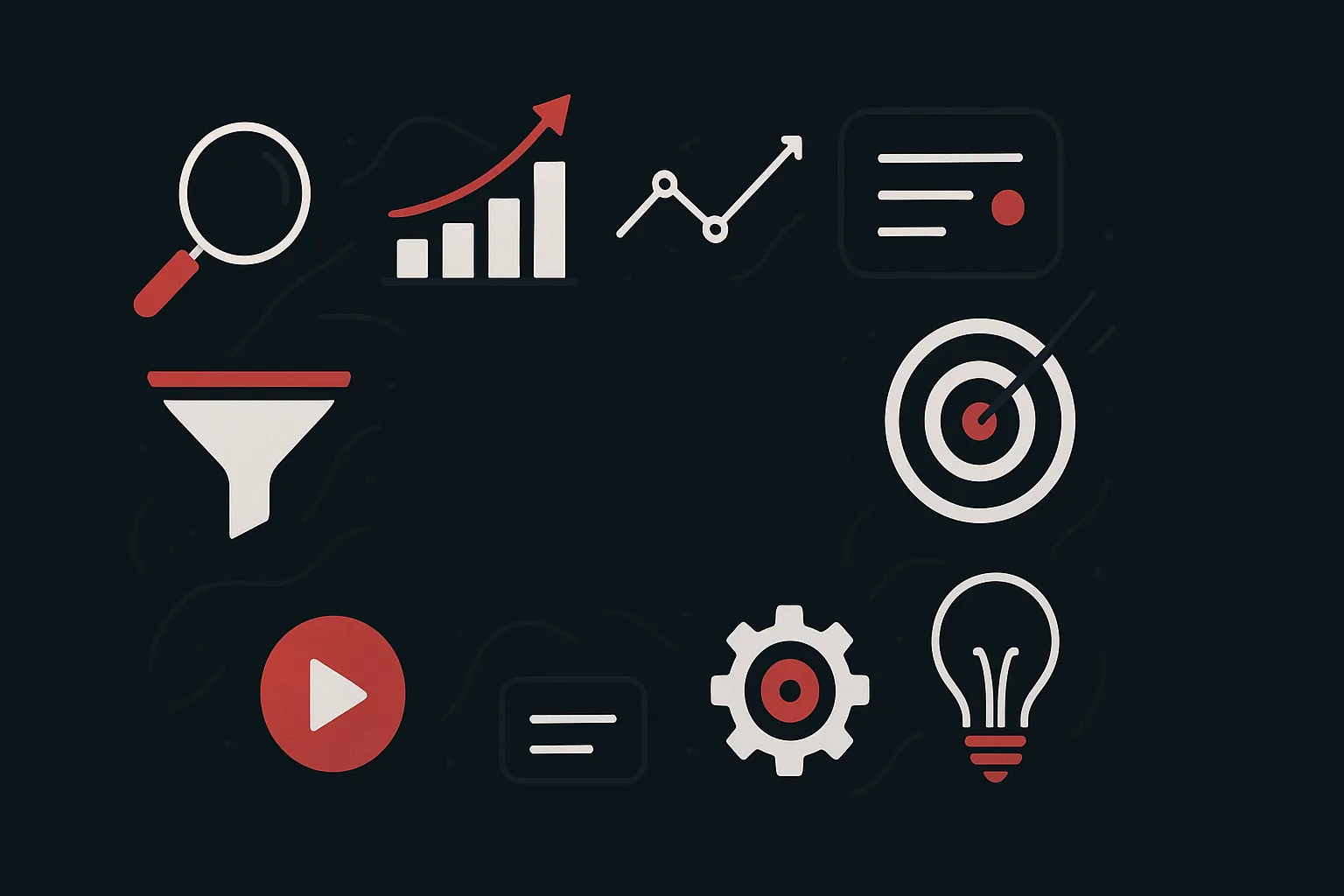 Ilustração estratégica sobre estratégia de marketing