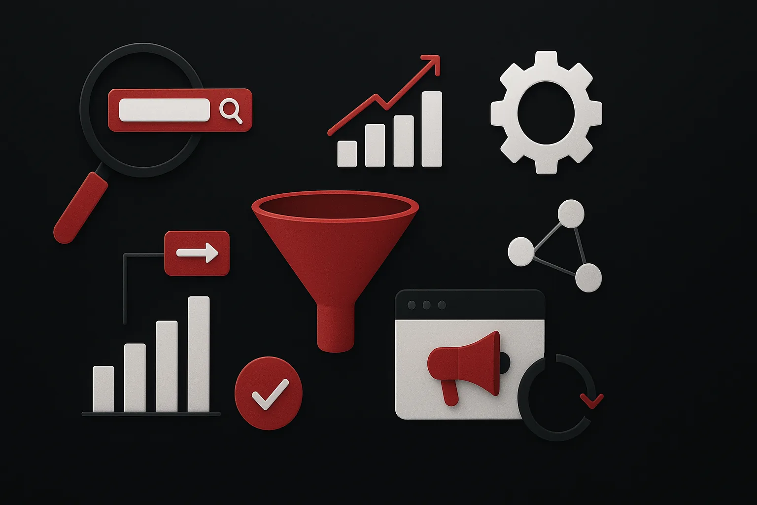 Ilustração estratégica sobre search everywhere optimization