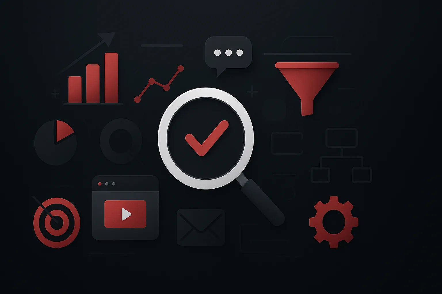 Ilustração estratégica sobre avaliações online