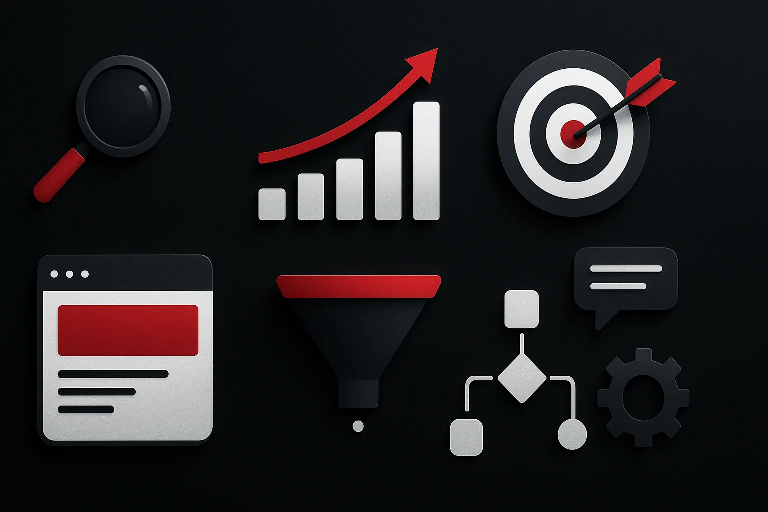 Ilustração estratégica sobre marketing para nichos específicos