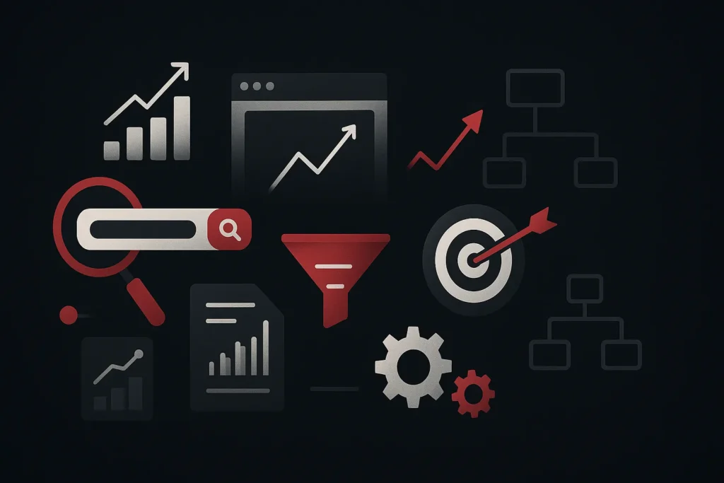 Ilustração estratégica sobre transformação digital empresarial