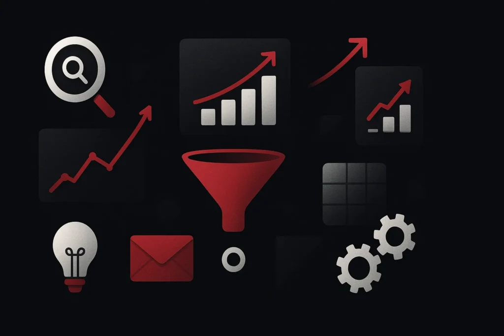 Ilustração estratégica sobre revenue marketing