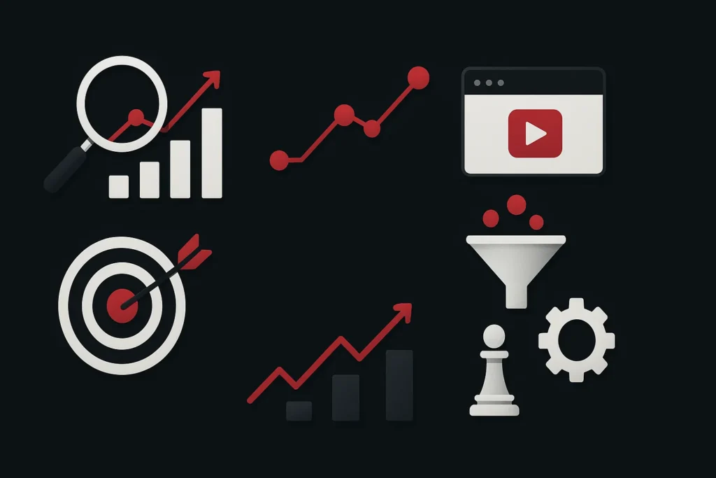 Ilustração estratégica sobre indicadores de marketing para franquias