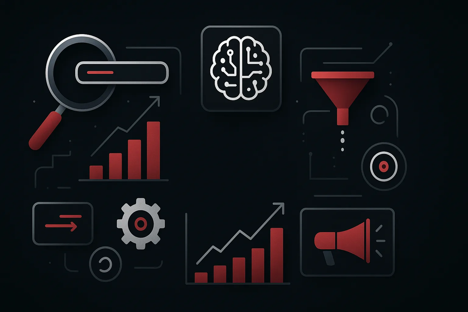 Ilustração estratégica sobre personalização com inteligência artificial